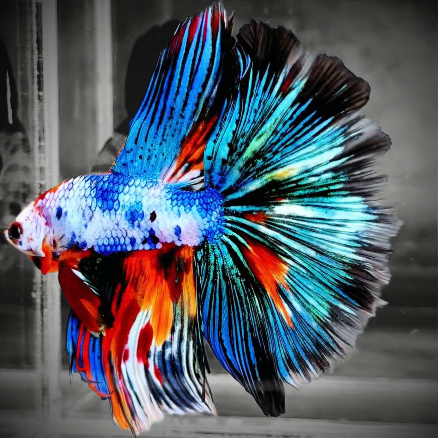 Fancy Halfmoon Male Betta Fish High Grade