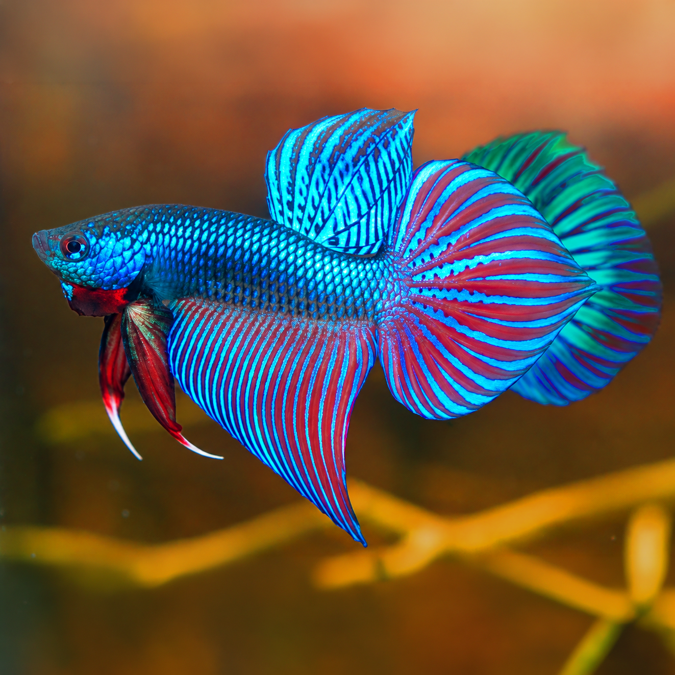 Wild Smaragdina Blue Male Betta Fish